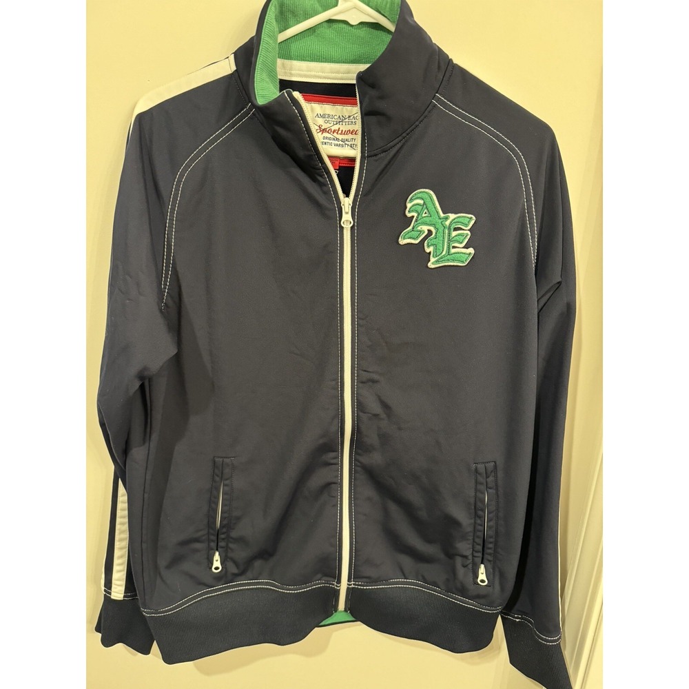 American Eagle Sportswear Mens M Long Sleeve Full Zip Varsity Track Jacket - Picture 1 of 4